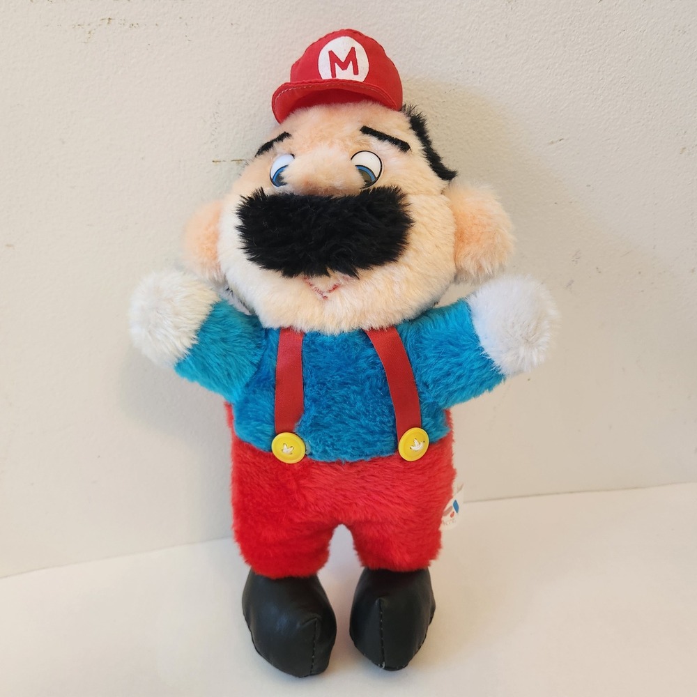 Vtg 80s 1988 1st Super Mario Bros Plush ACME Nintendo Figure 11" Fuzzy Retro Toy